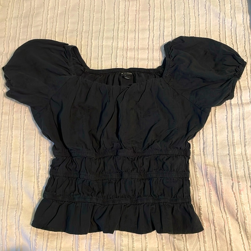 Black crop top